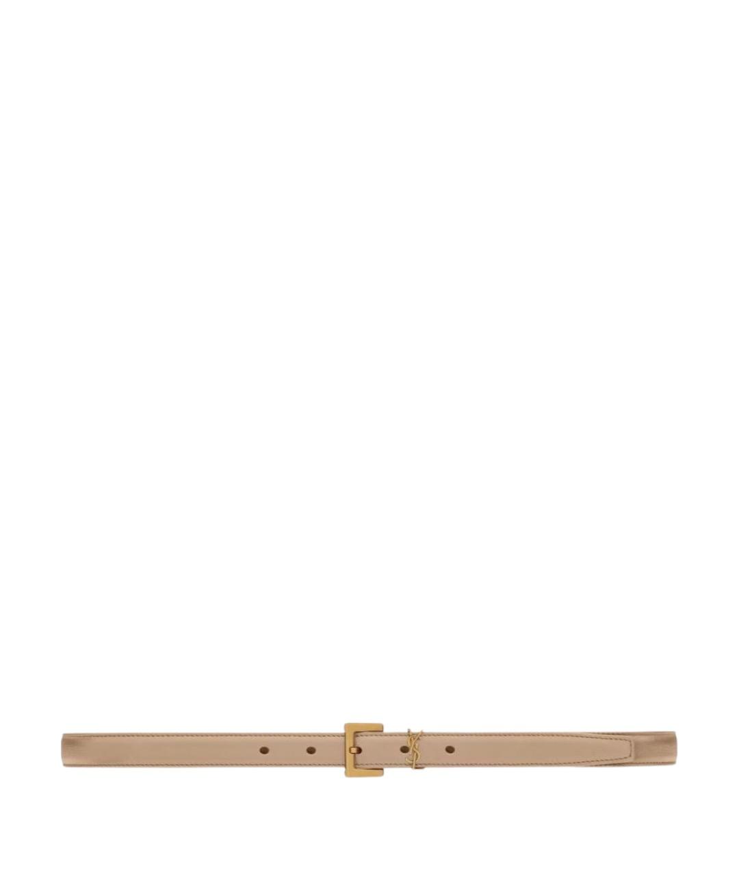 SAINT LAURENT Белый кожаный ремень, фото 1