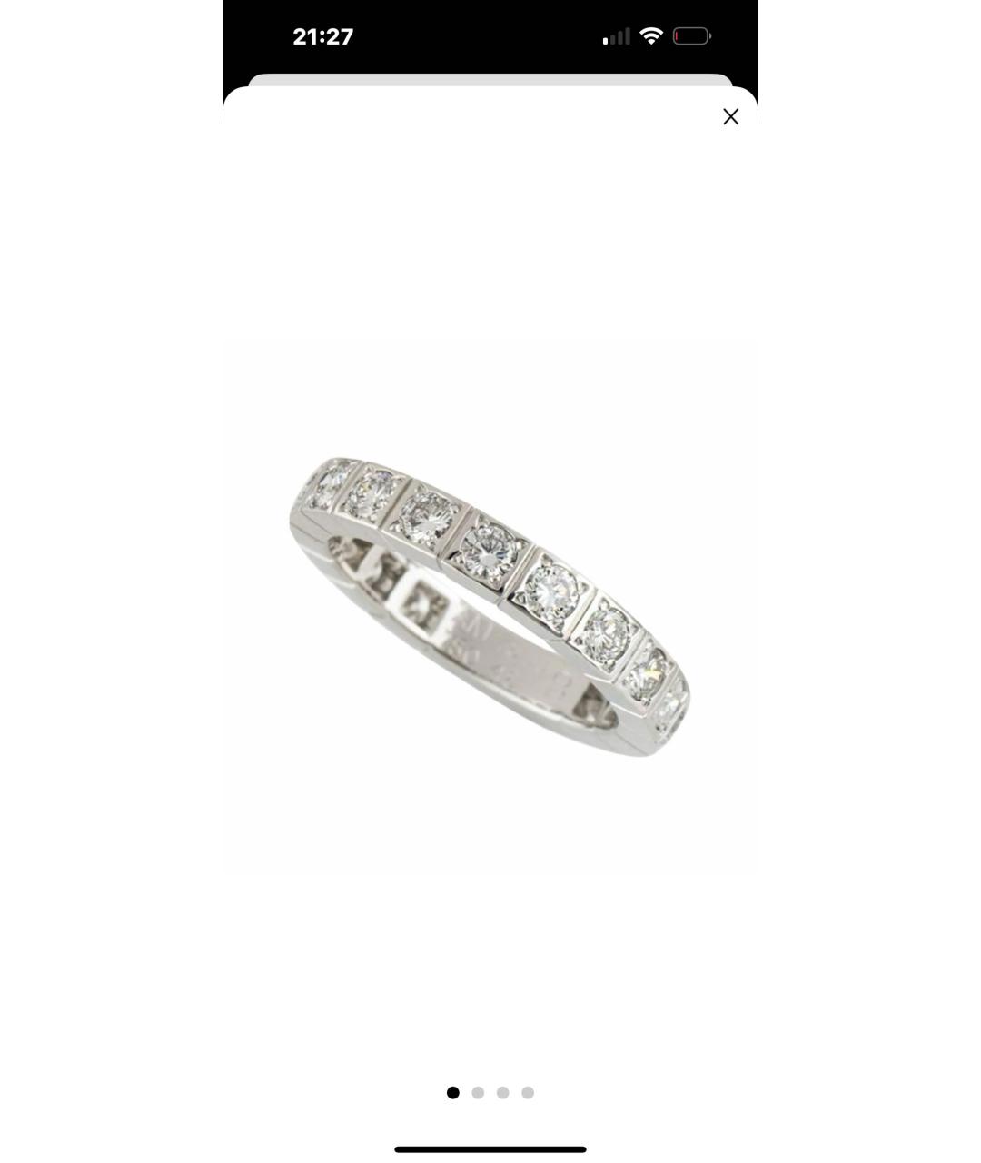 CARTIER Серебряное кольцо из белого золота, фото 5
