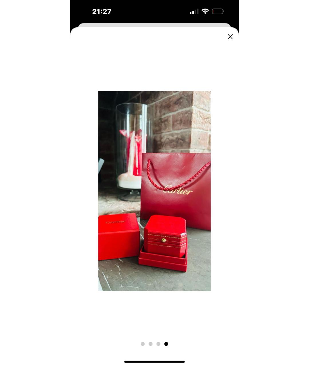 CARTIER Серебряное кольцо из белого золота, фото 4