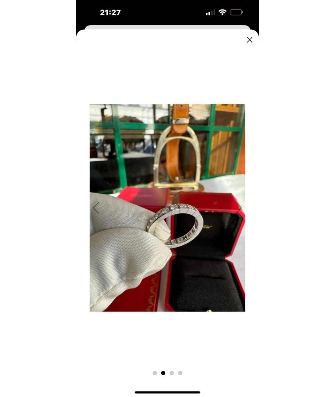 CARTIER Серебряное кольцо из белого золота, фото 2