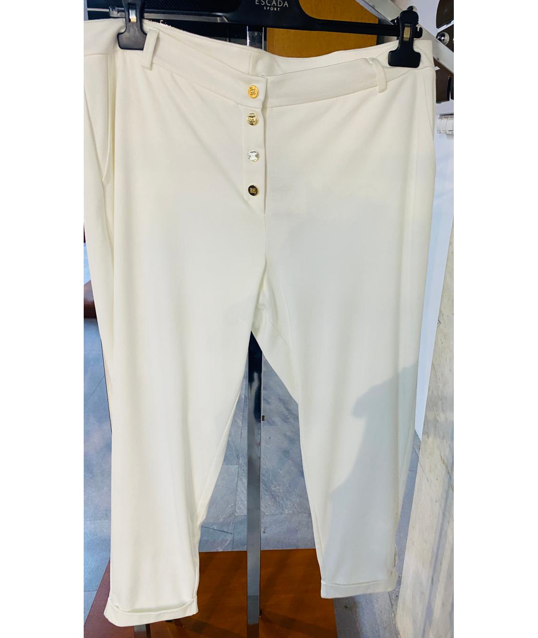 ESCADA Белые вискозные прямые брюки, фото 6