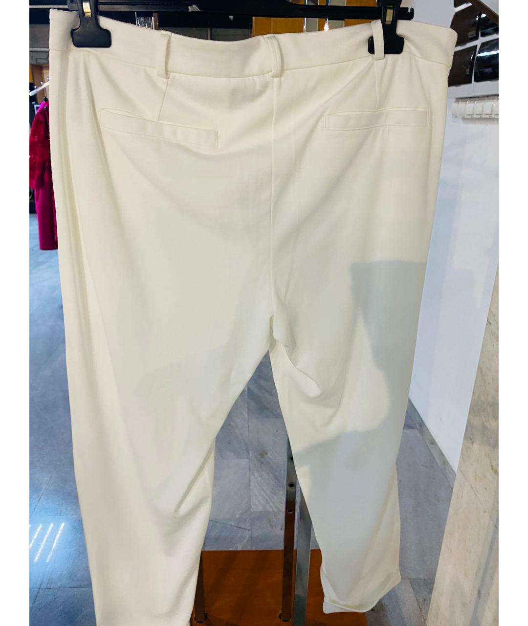 ESCADA Белые вискозные прямые брюки, фото 2