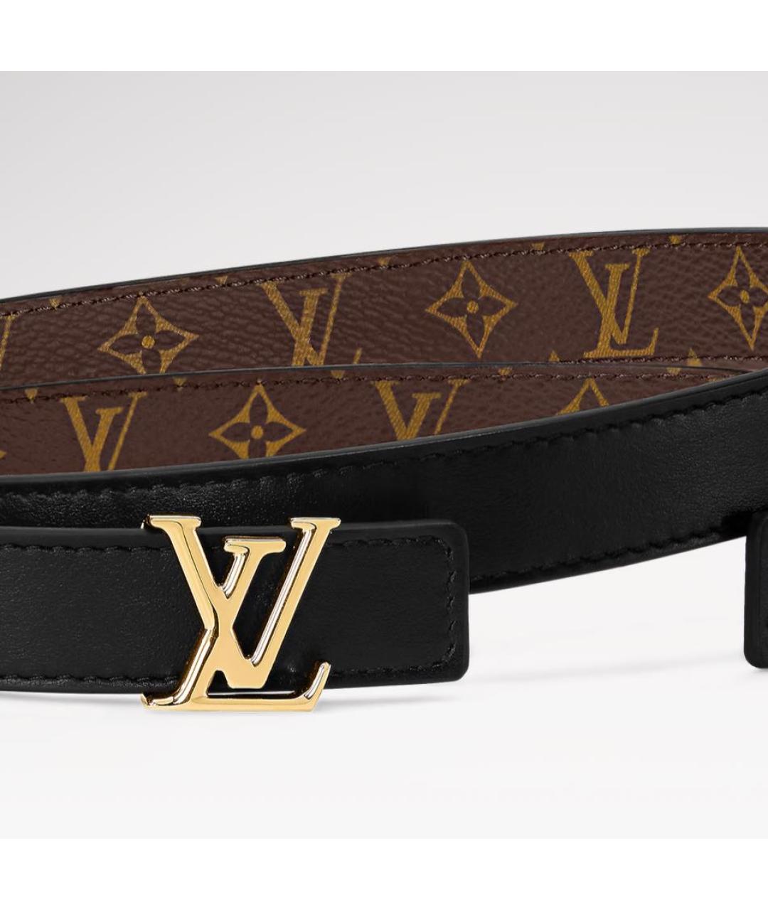 LOUIS VUITTON Черный кожаный ремень, фото 5