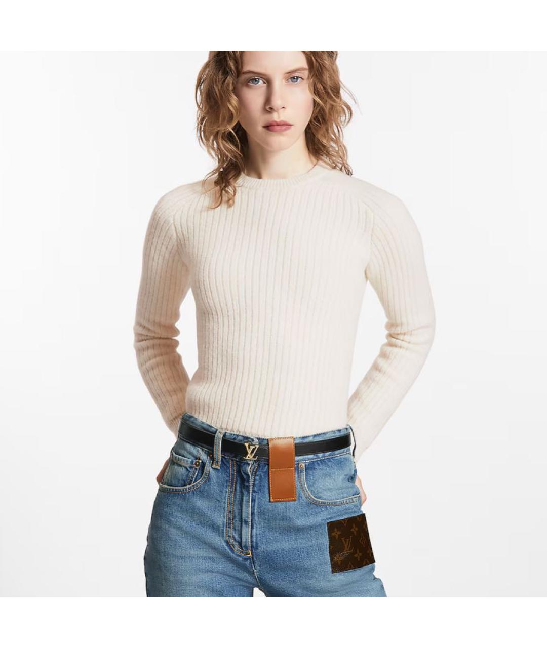 LOUIS VUITTON Черный кожаный ремень, фото 6