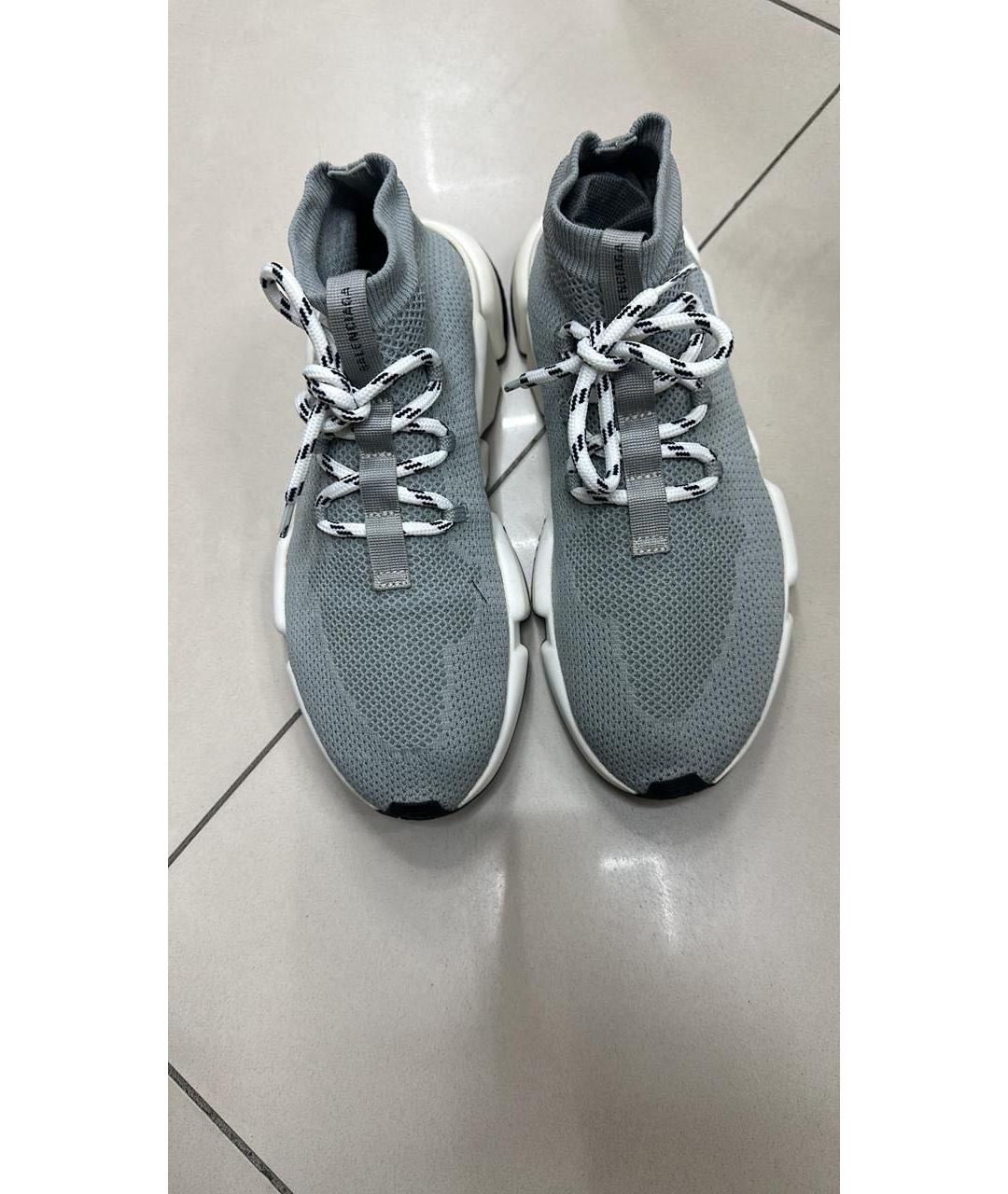 BALENCIAGA Серые текстильные кроссовки, фото 3