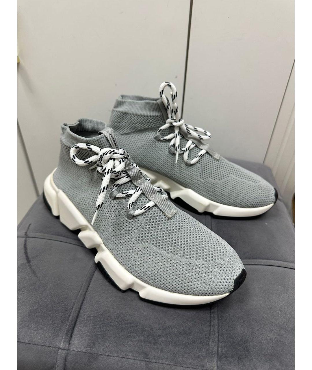 BALENCIAGA Серые текстильные кроссовки, фото 5