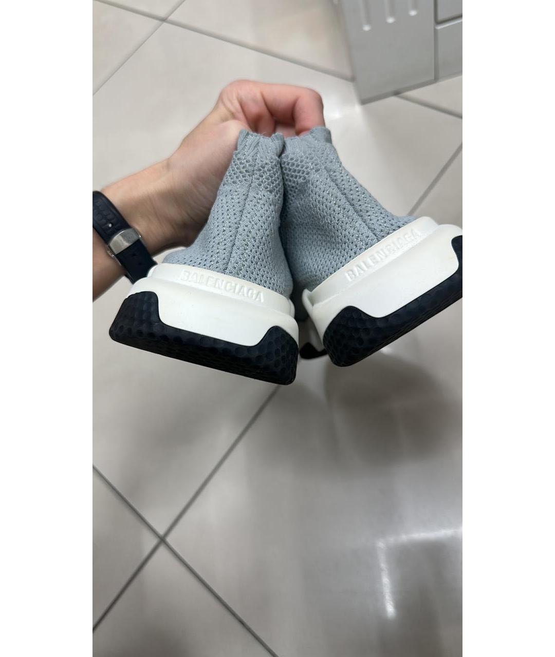 BALENCIAGA Серые текстильные кроссовки, фото 2