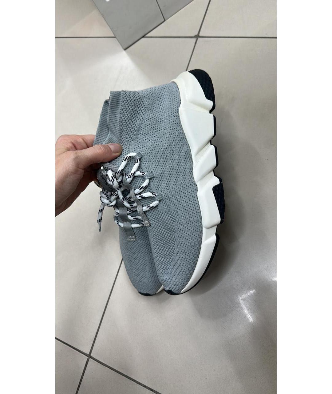 BALENCIAGA Серые текстильные кроссовки, фото 6