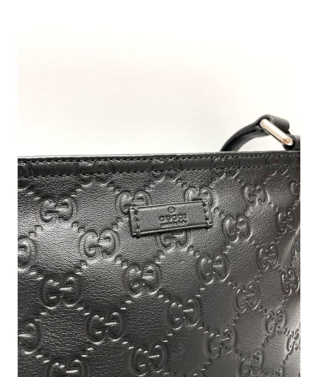 GUCCI Черная кожаная сумка на плечо, фото 6