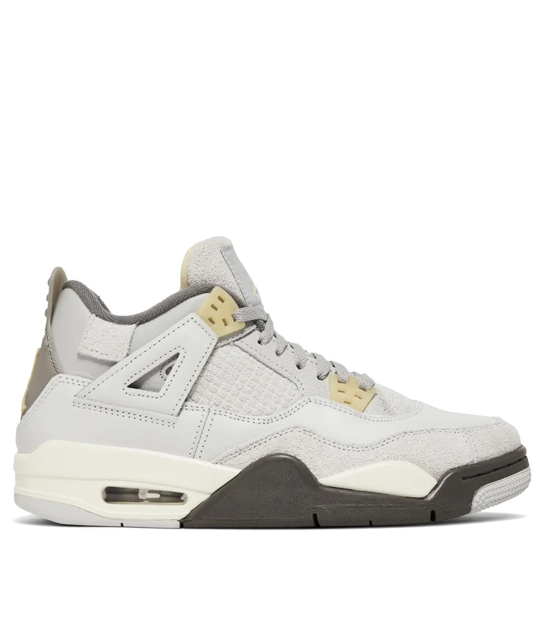 JORDAN Серые кожаные кроссовки, фото 1