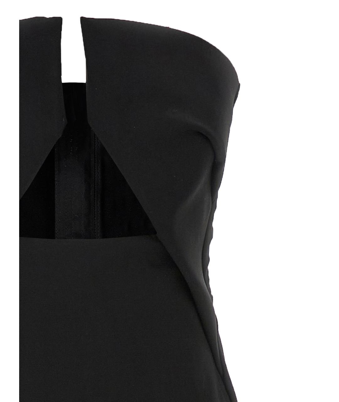 RICK OWENS Черное шерстяное вечернее платье, фото 3