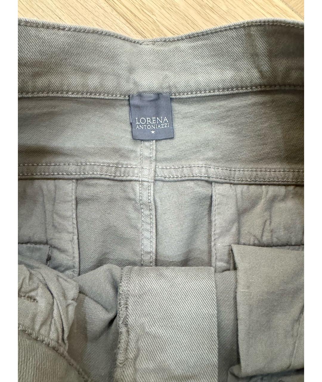 LORENA ANTONIAZZI Серые хлопко-эластановые джинсы слим, фото 4