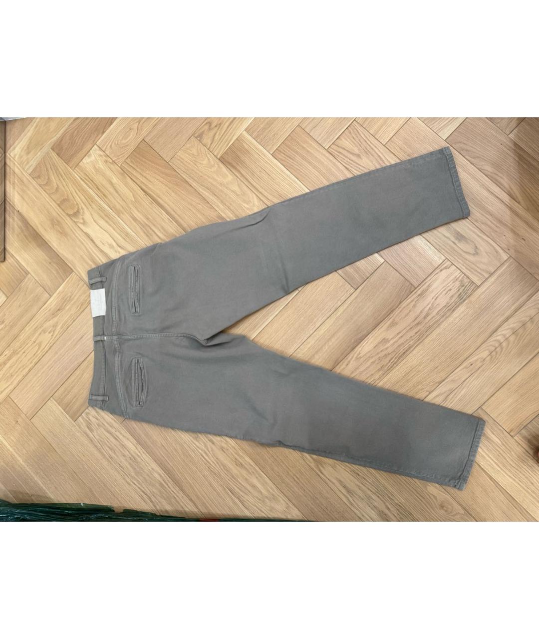 LORENA ANTONIAZZI Серые хлопко-эластановые джинсы слим, фото 2