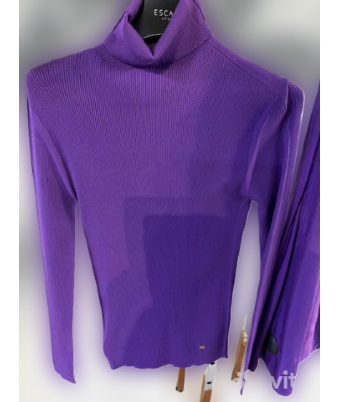 ESCADA Фиолетовая вискозная водолазка, фото 4