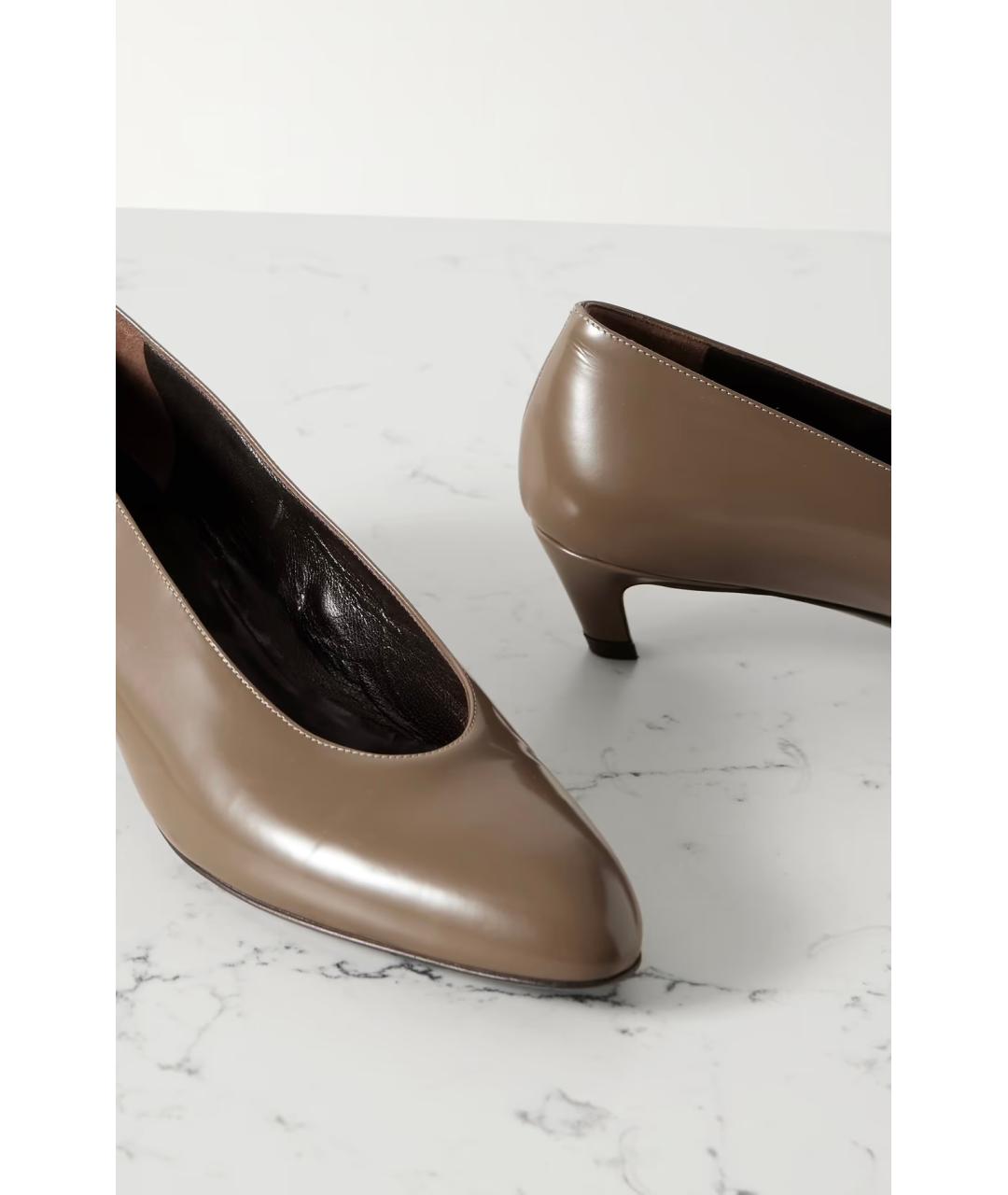 THE ROW Коричневые кожаные туфли, фото 3