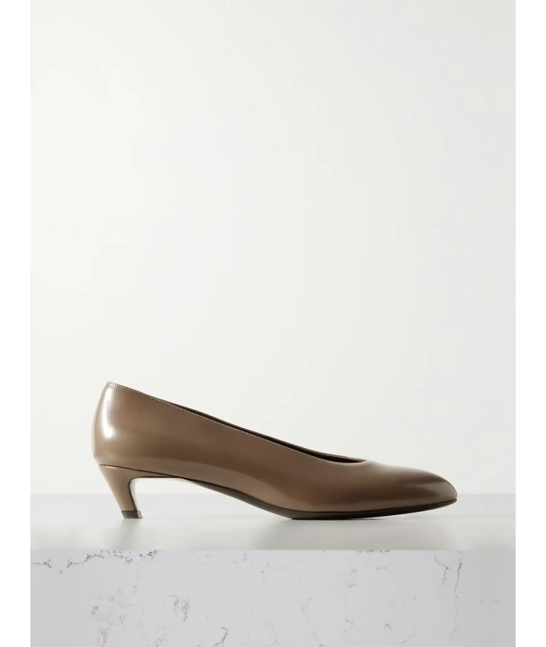 THE ROW Коричневые кожаные туфли, фото 5