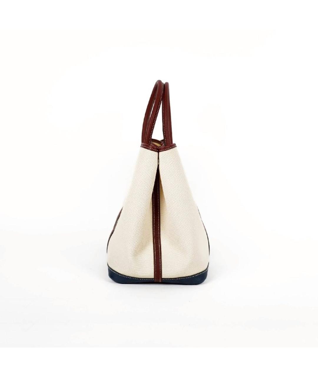 HERMES Белая кожаная сумка с короткими ручками, фото 5