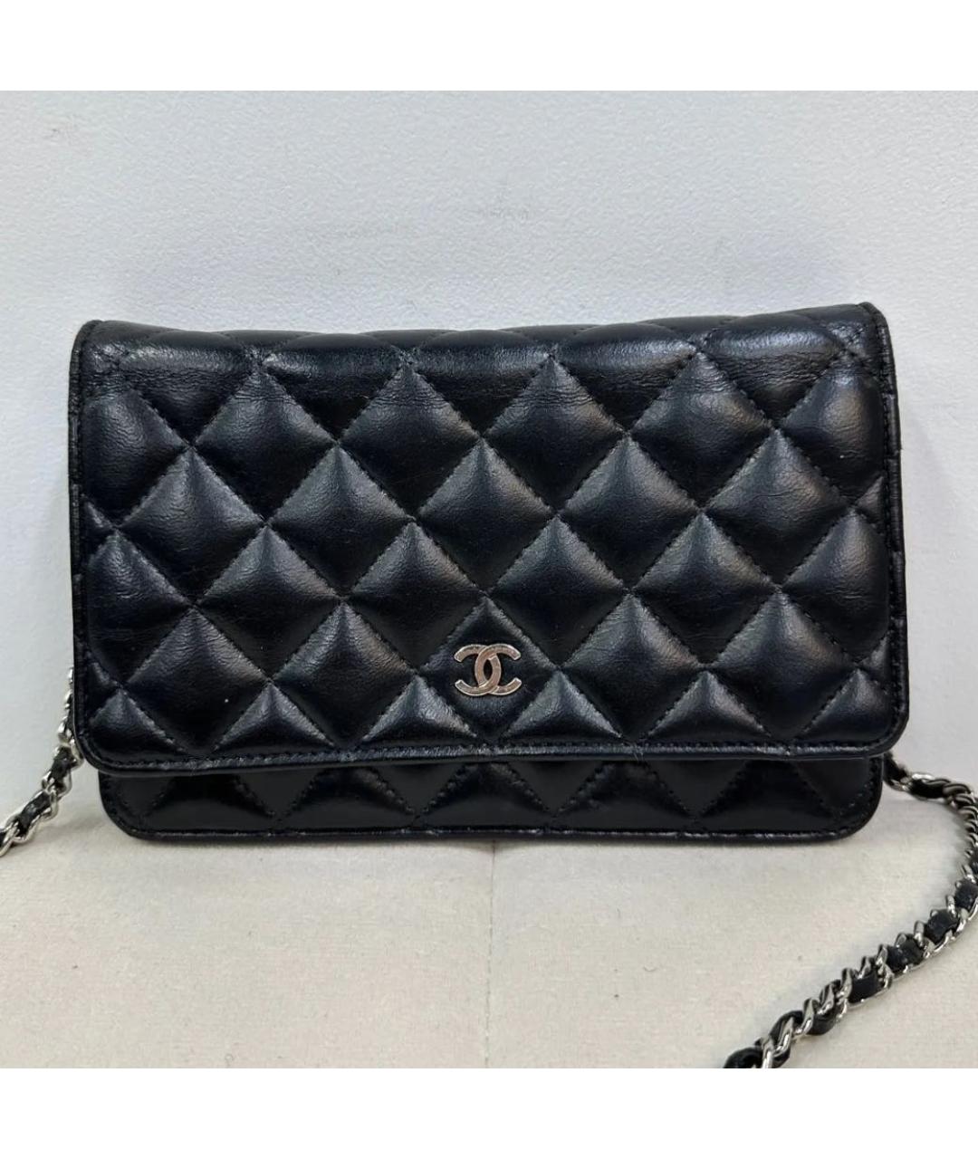 CHANEL Черная кожаная сумка через плечо, фото 3