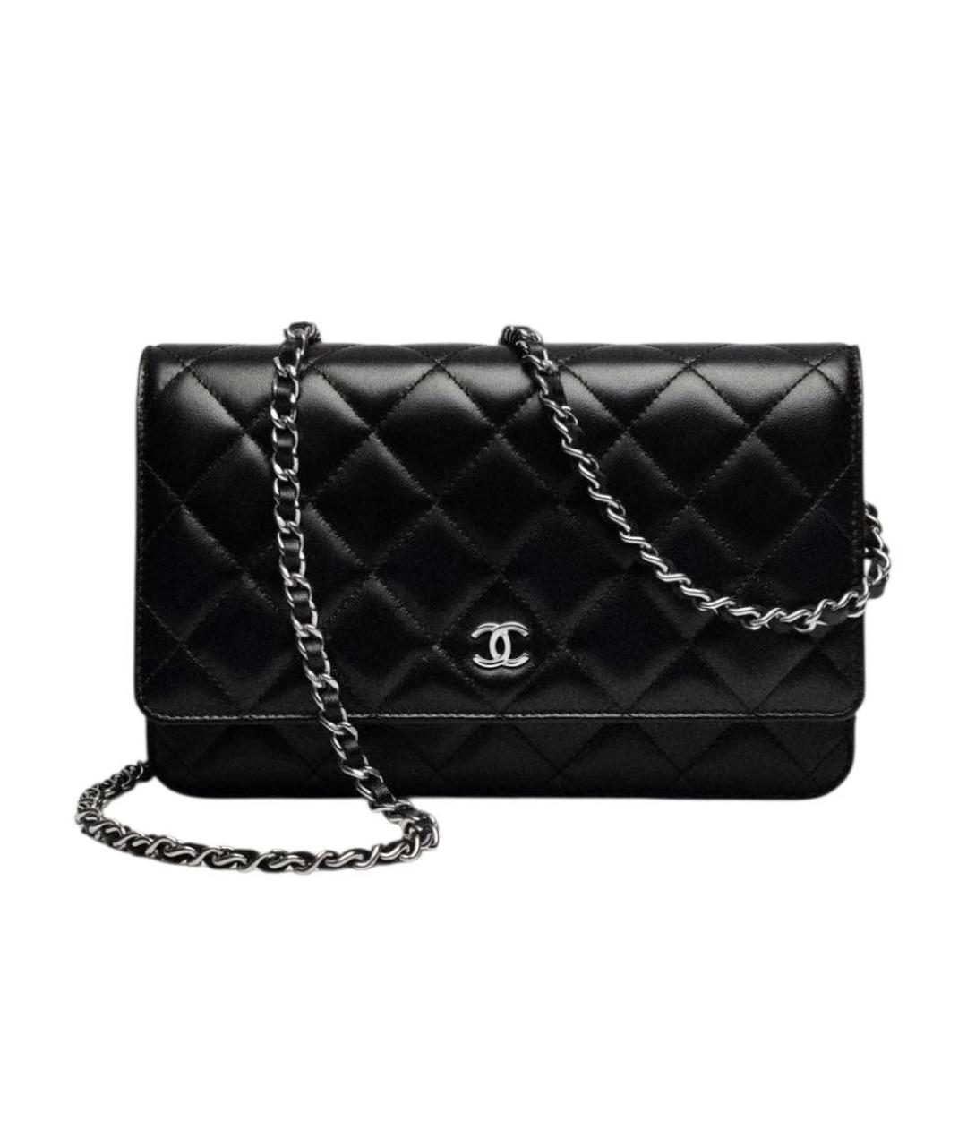 CHANEL Черная кожаная сумка через плечо, фото 1