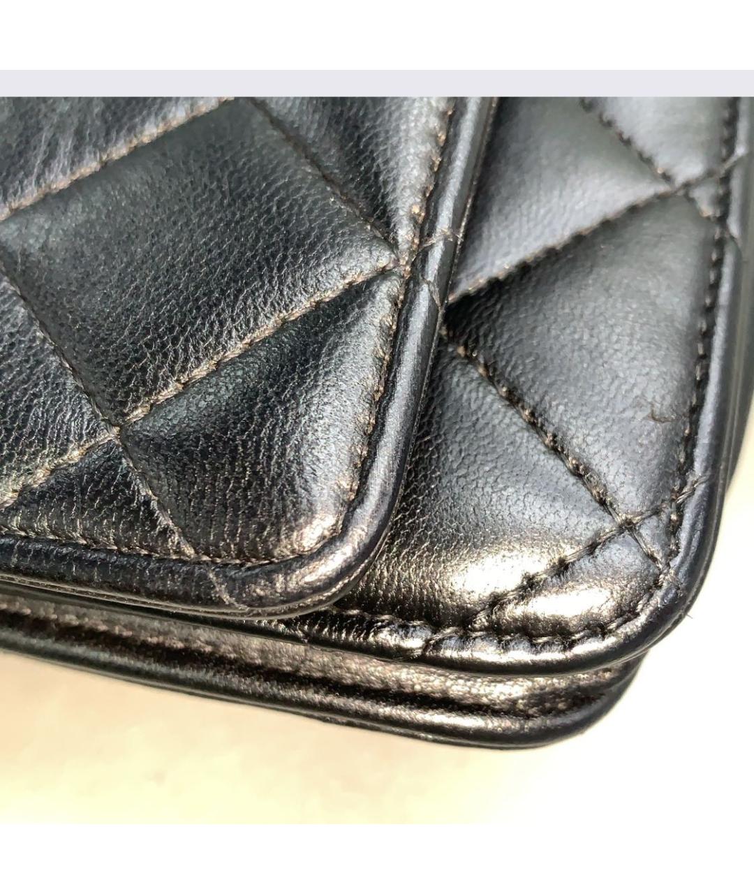 CHANEL Черная кожаная сумка через плечо, фото 6