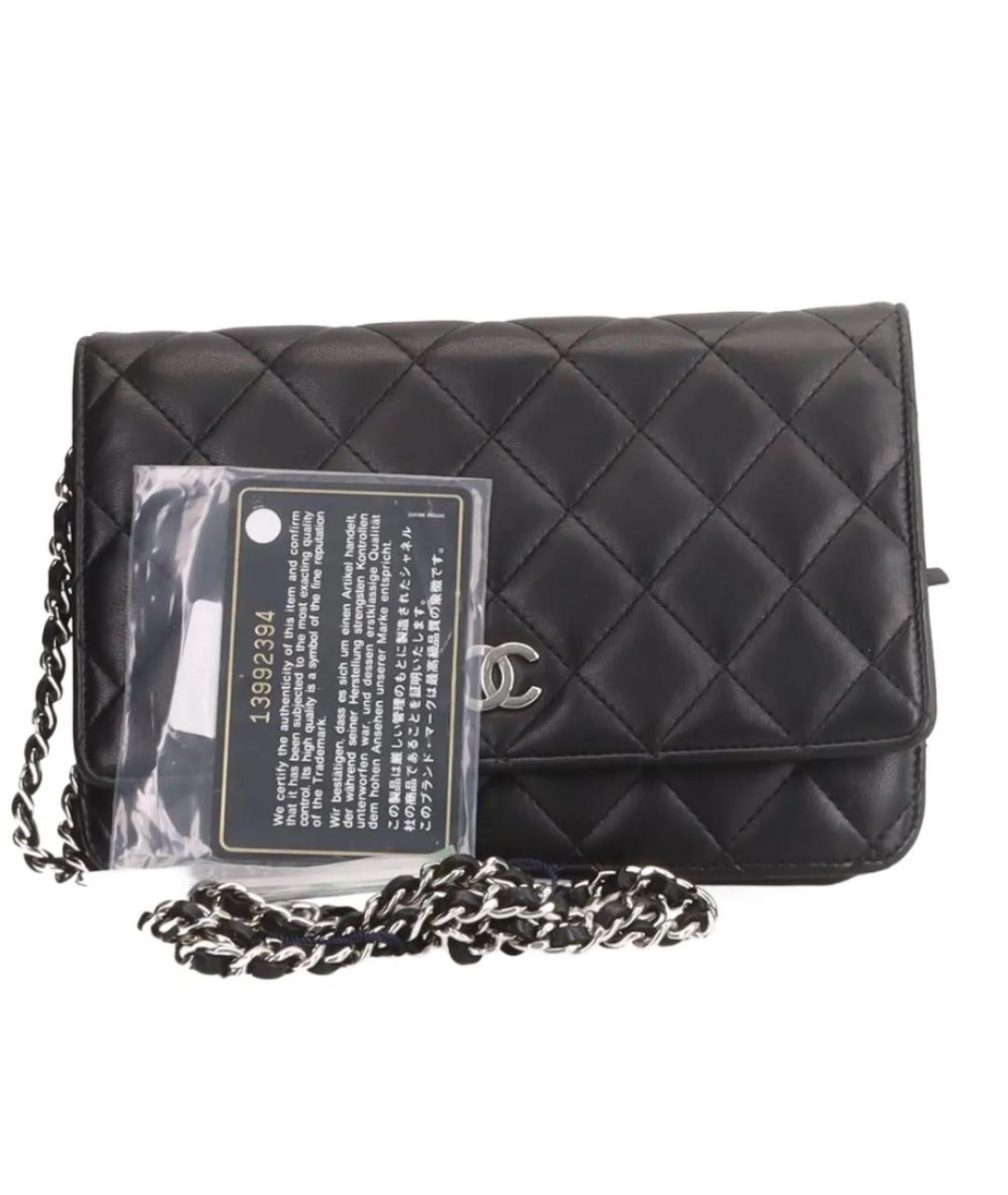 CHANEL Черная кожаная сумка через плечо, фото 5