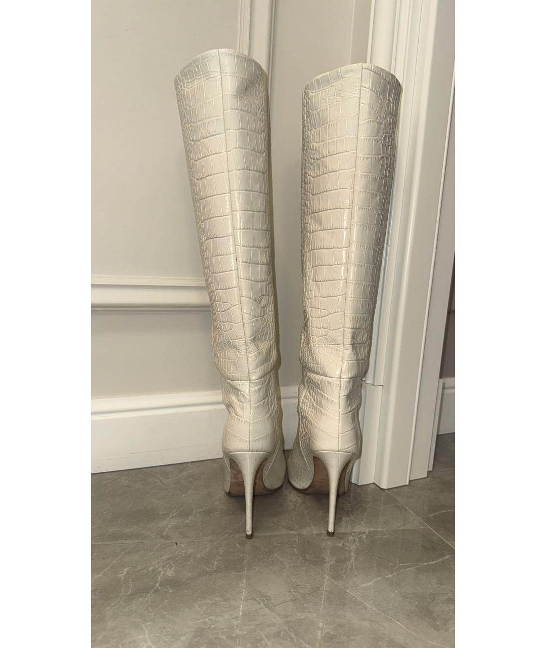 PARIS TEXAS Белые кожаные сапоги, фото 4