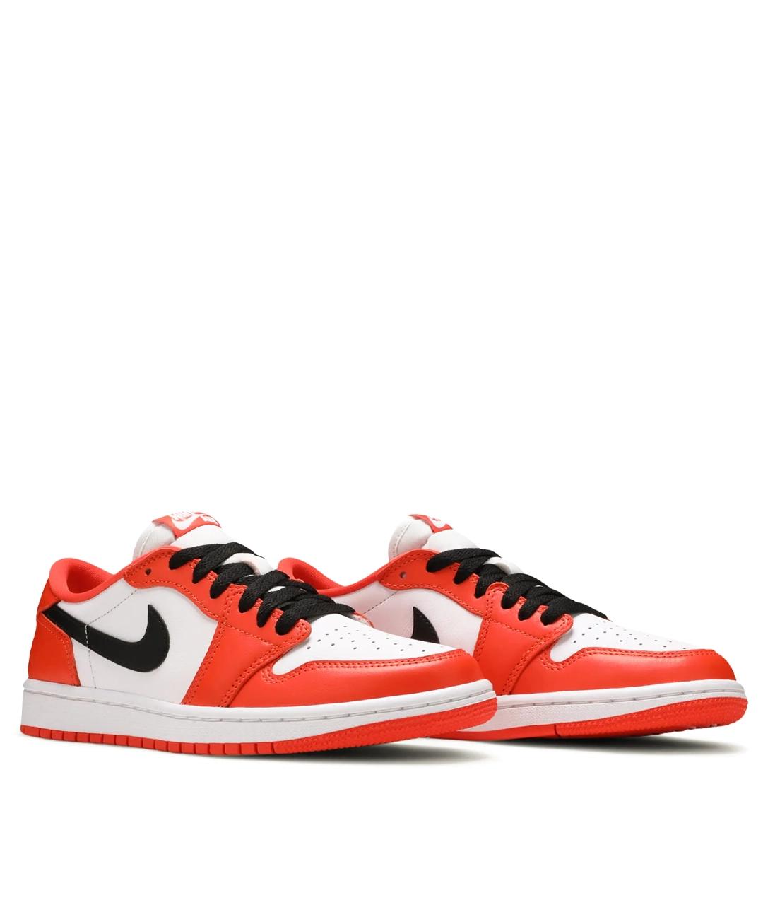 JORDAN Оранжевое кожаные кроссовки, фото 2