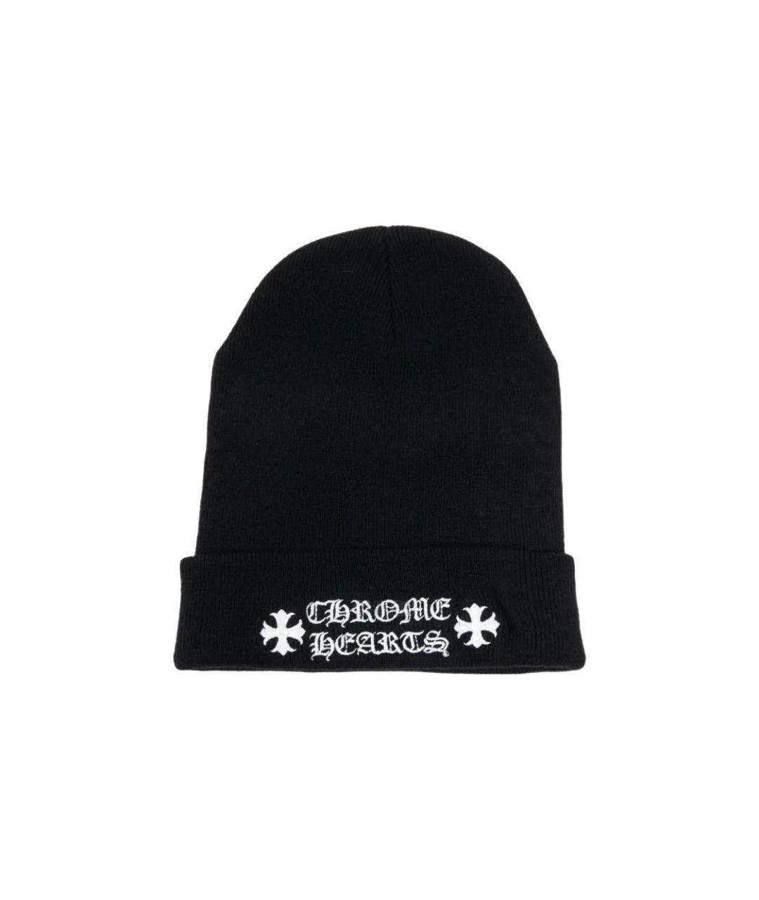 CHROME HEARTS Черная шерстяная шапка, фото 1