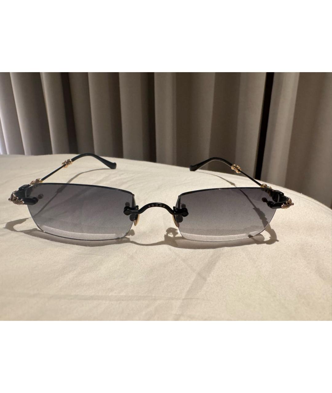 CHROME HEARTS Серые металлические солнцезащитные очки, фото 7