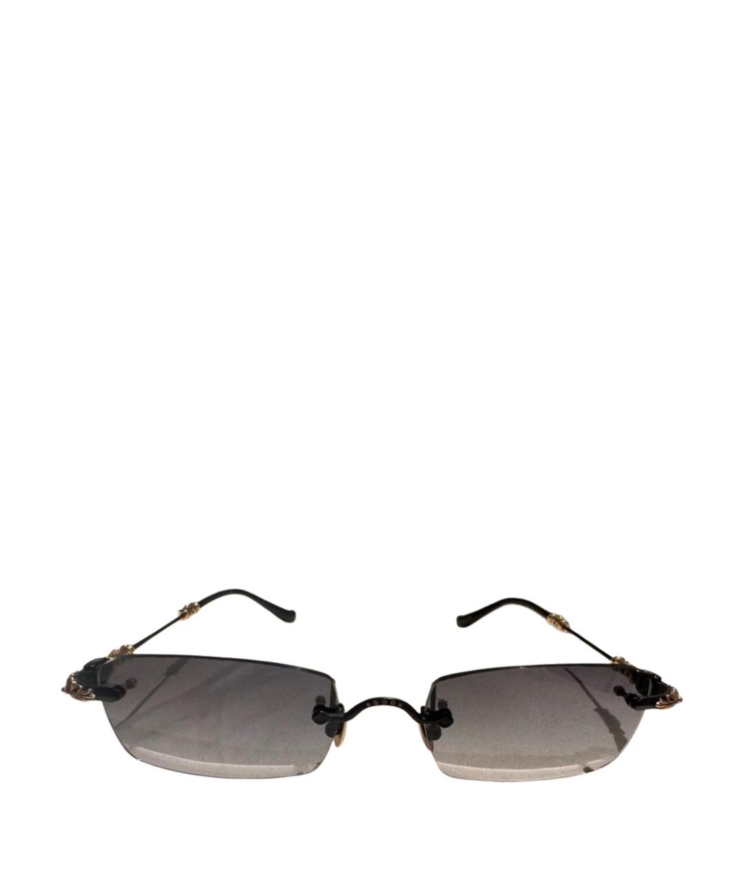 CHROME HEARTS Серые металлические солнцезащитные очки, фото 1