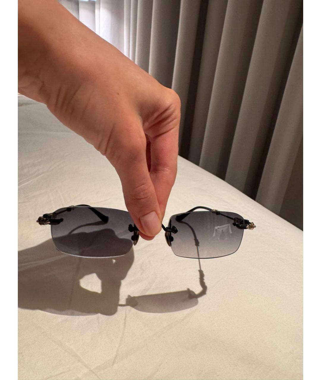 CHROME HEARTS Серые металлические солнцезащитные очки, фото 4