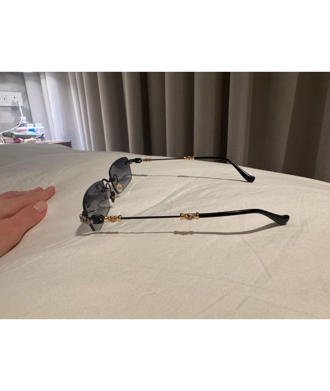 CHROME HEARTS Серые металлические солнцезащитные очки, фото 2