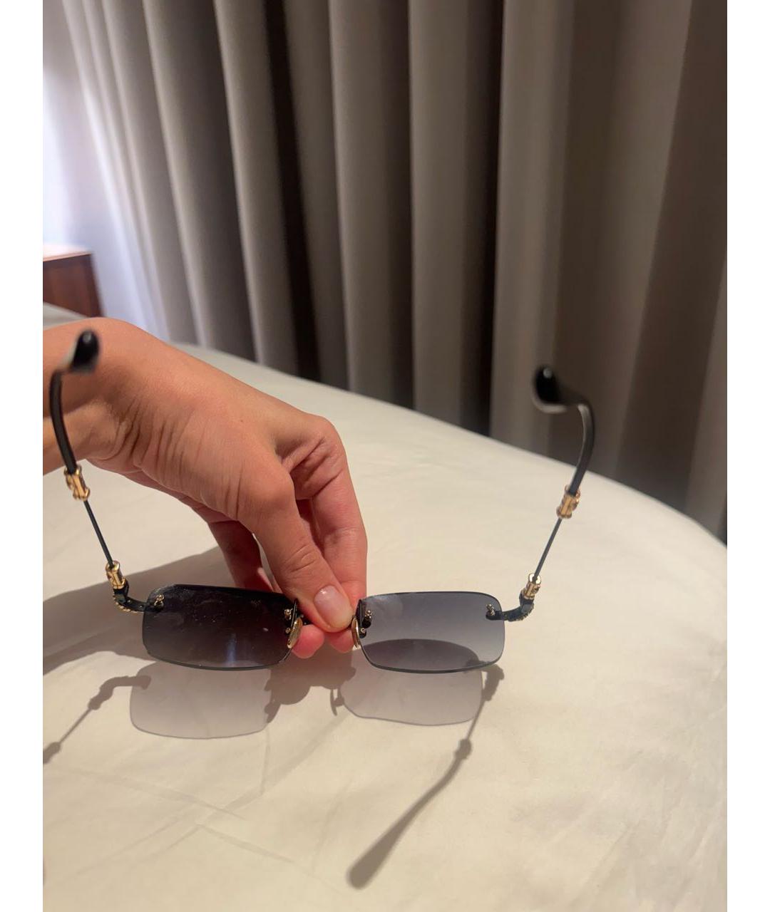 CHROME HEARTS Серые металлические солнцезащитные очки, фото 6