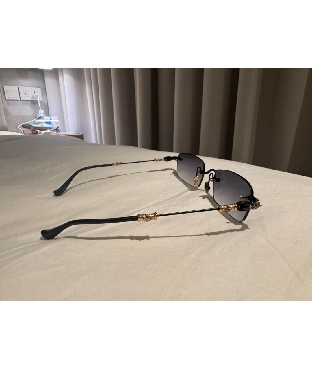 CHROME HEARTS Серые металлические солнцезащитные очки, фото 3