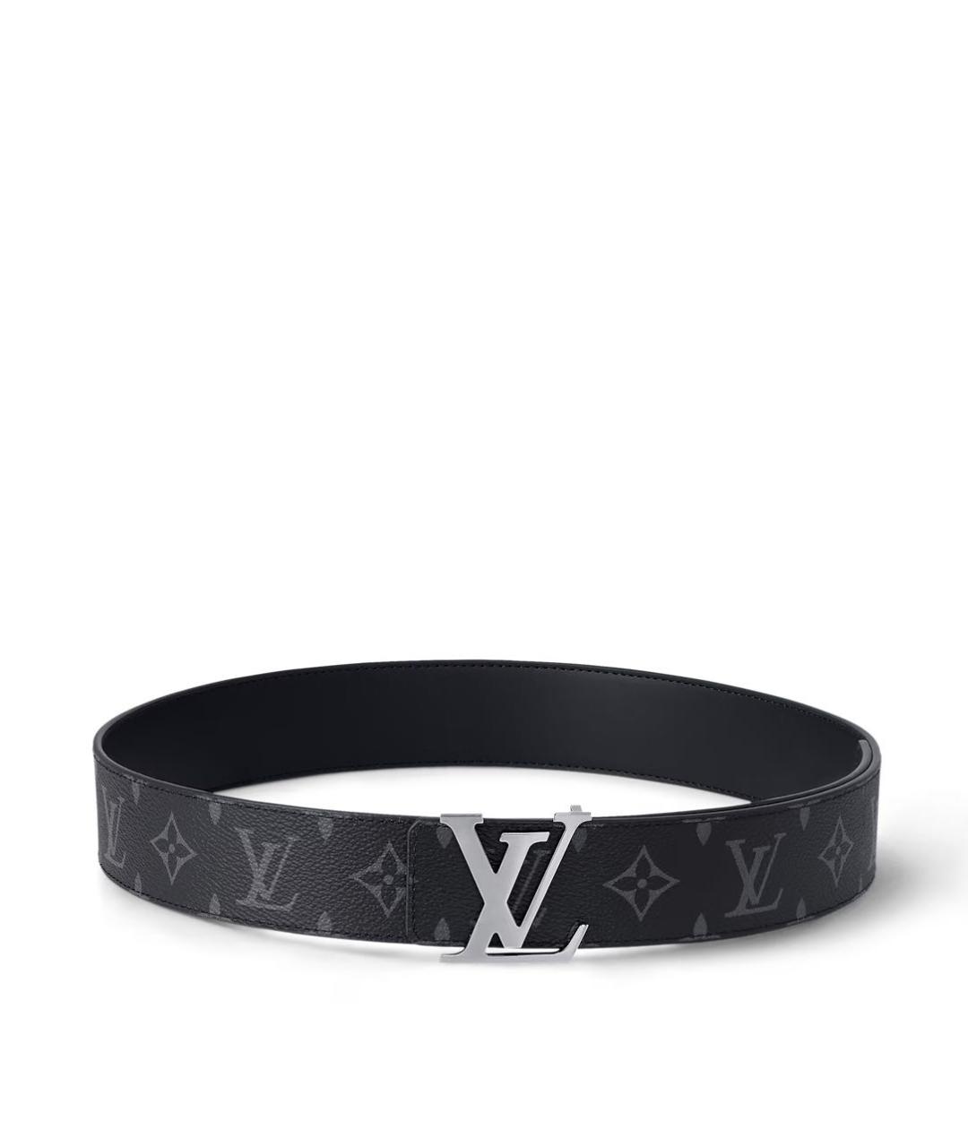 LOUIS VUITTON Черный кожаный ремень, фото 6