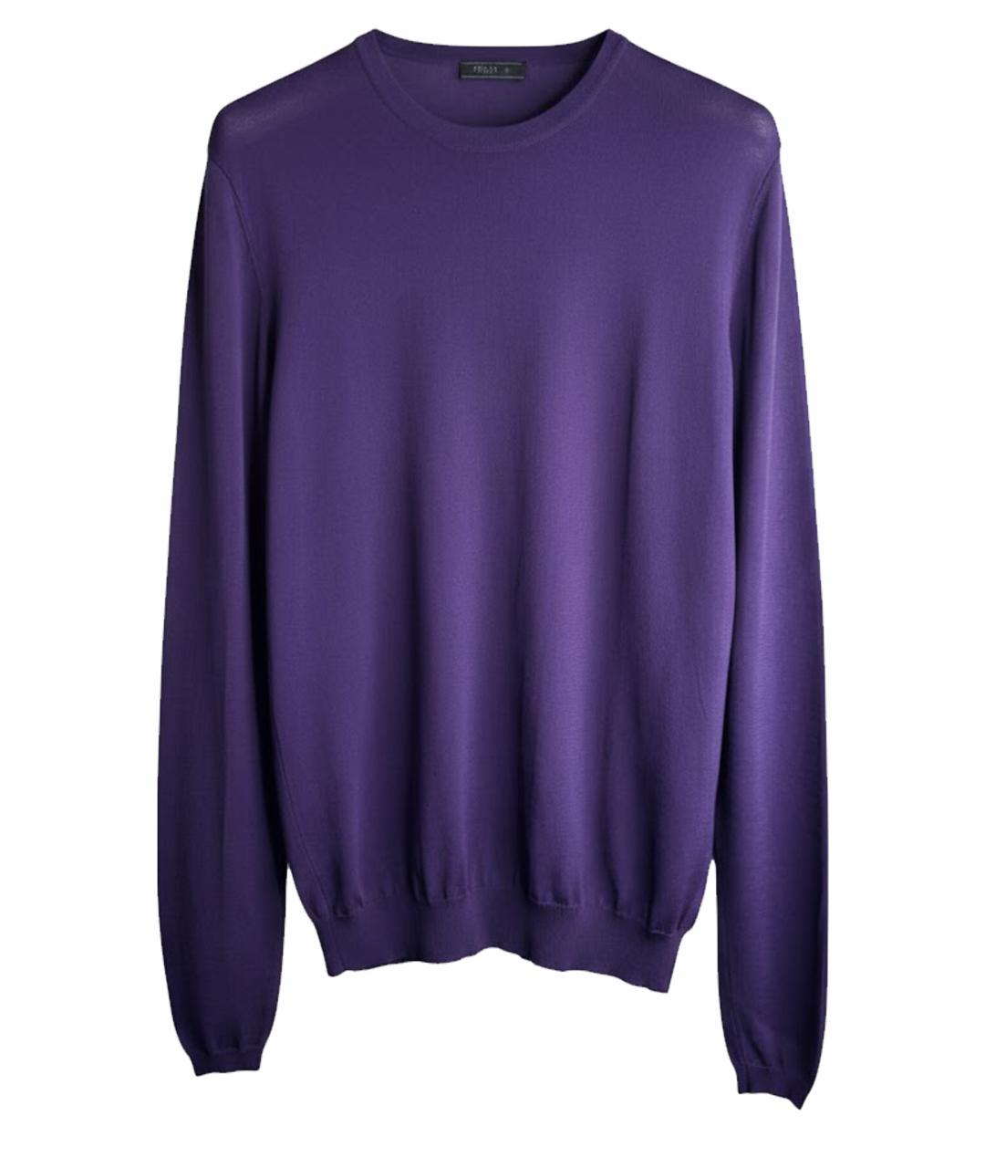 PRADA Фиолетовый шелковый джемпер / свитер, фото 1