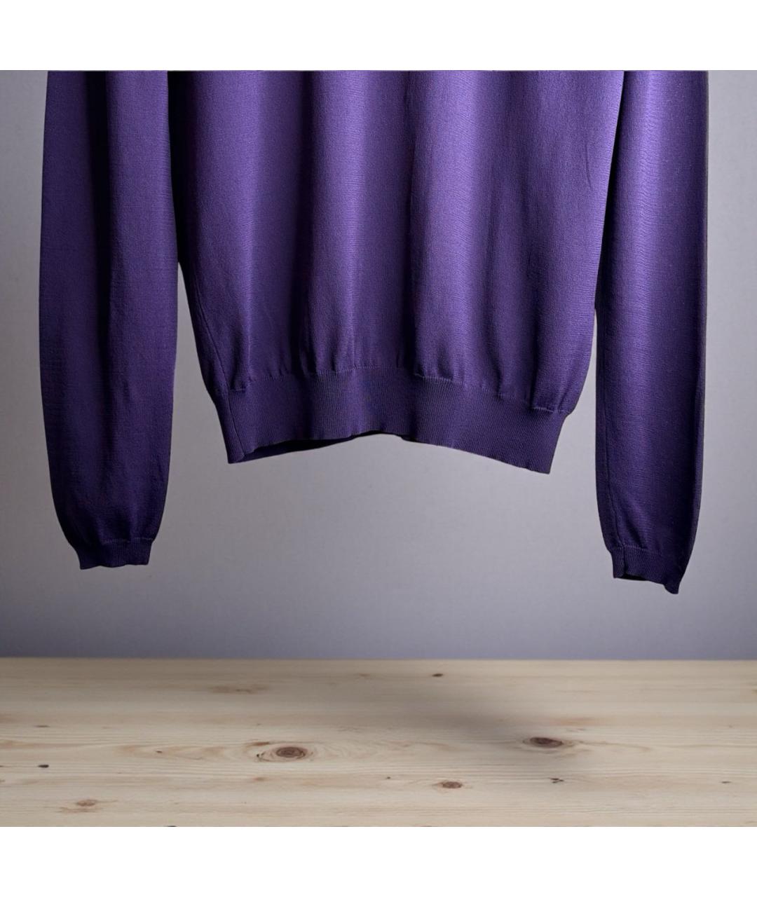 PRADA Фиолетовый шелковый джемпер / свитер, фото 4