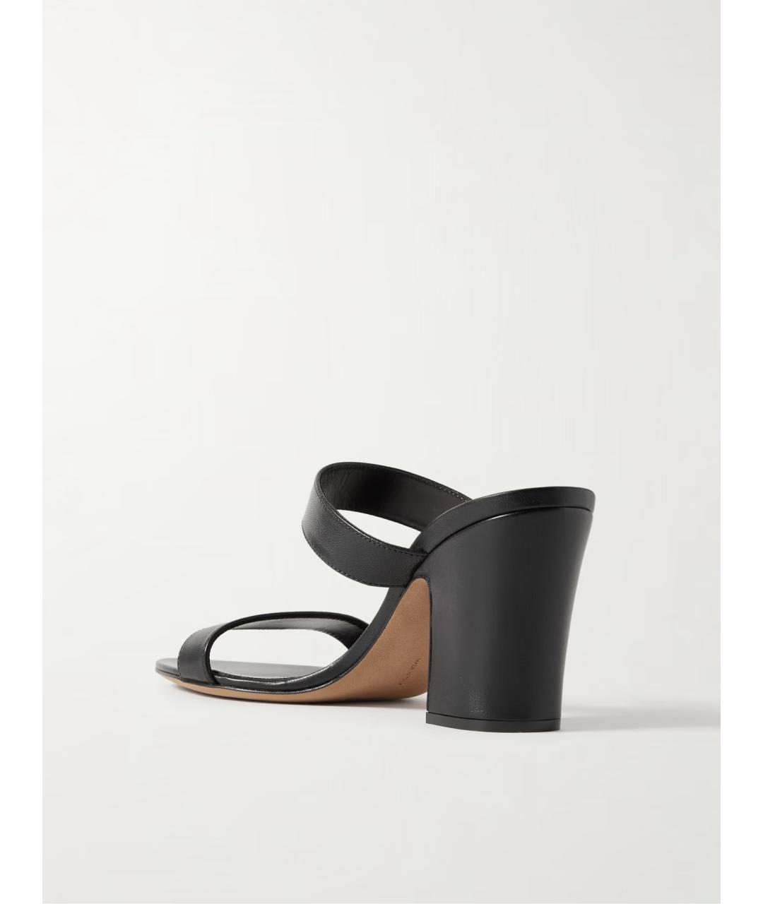 THE ROW Черные кожаные мюли, фото 3