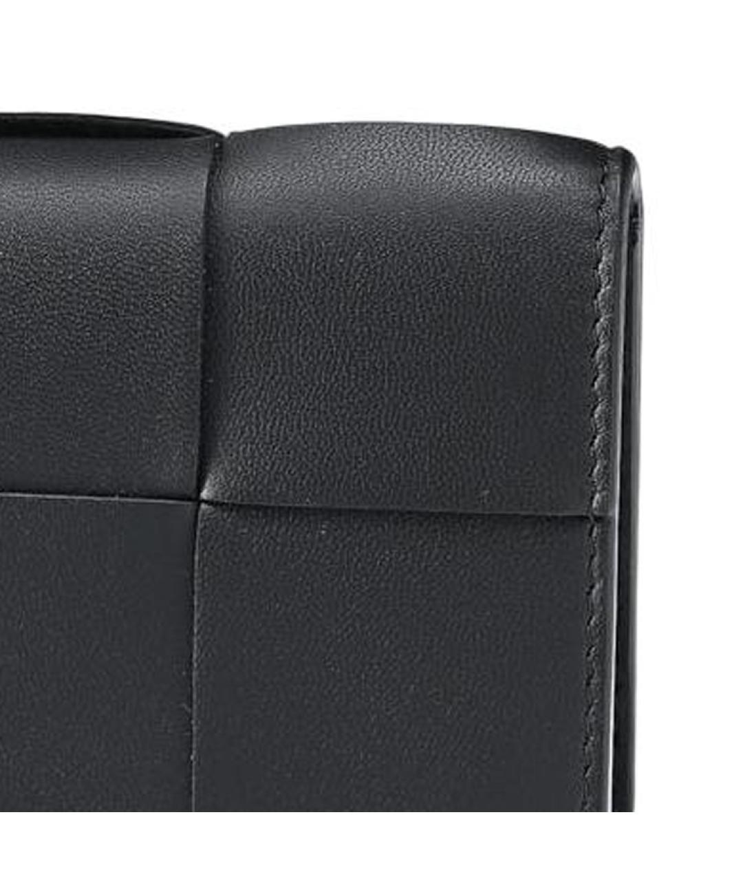 BOTTEGA VENETA Черный кожаный кардхолдер, фото 5
