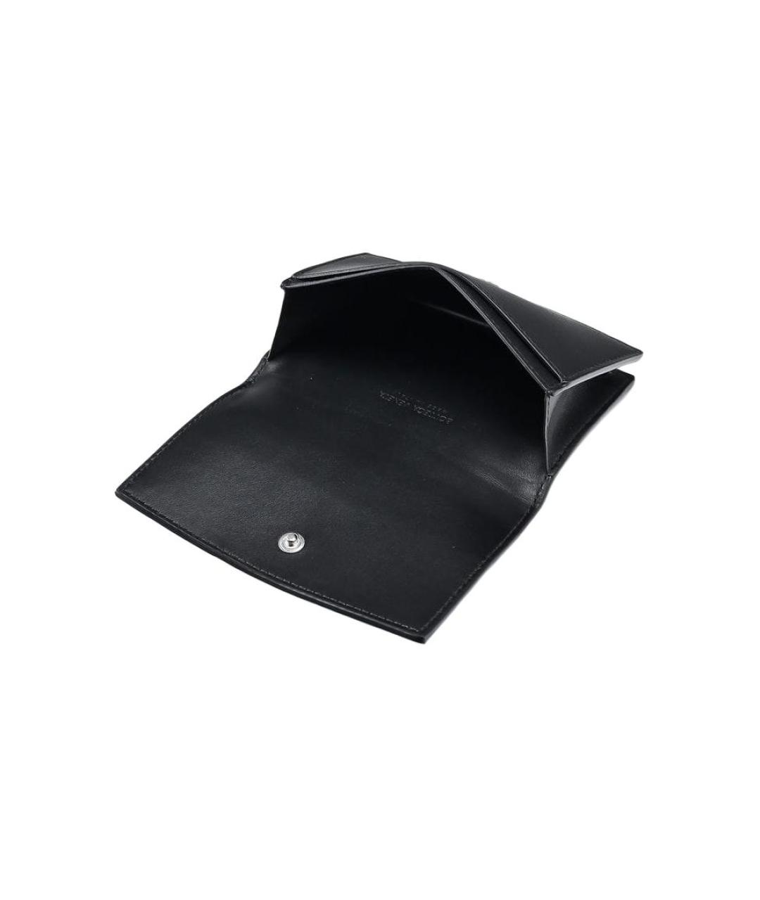 BOTTEGA VENETA Черный кожаный кардхолдер, фото 4