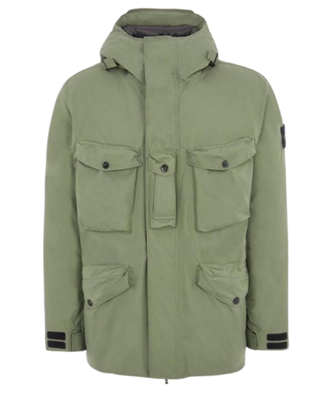 STONE ISLAND Зеленая полиамидовая куртка, фото 1