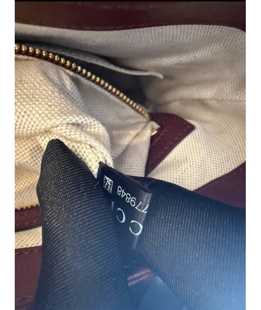 GUCCI Бордовая сумка с короткими ручками, фото 7