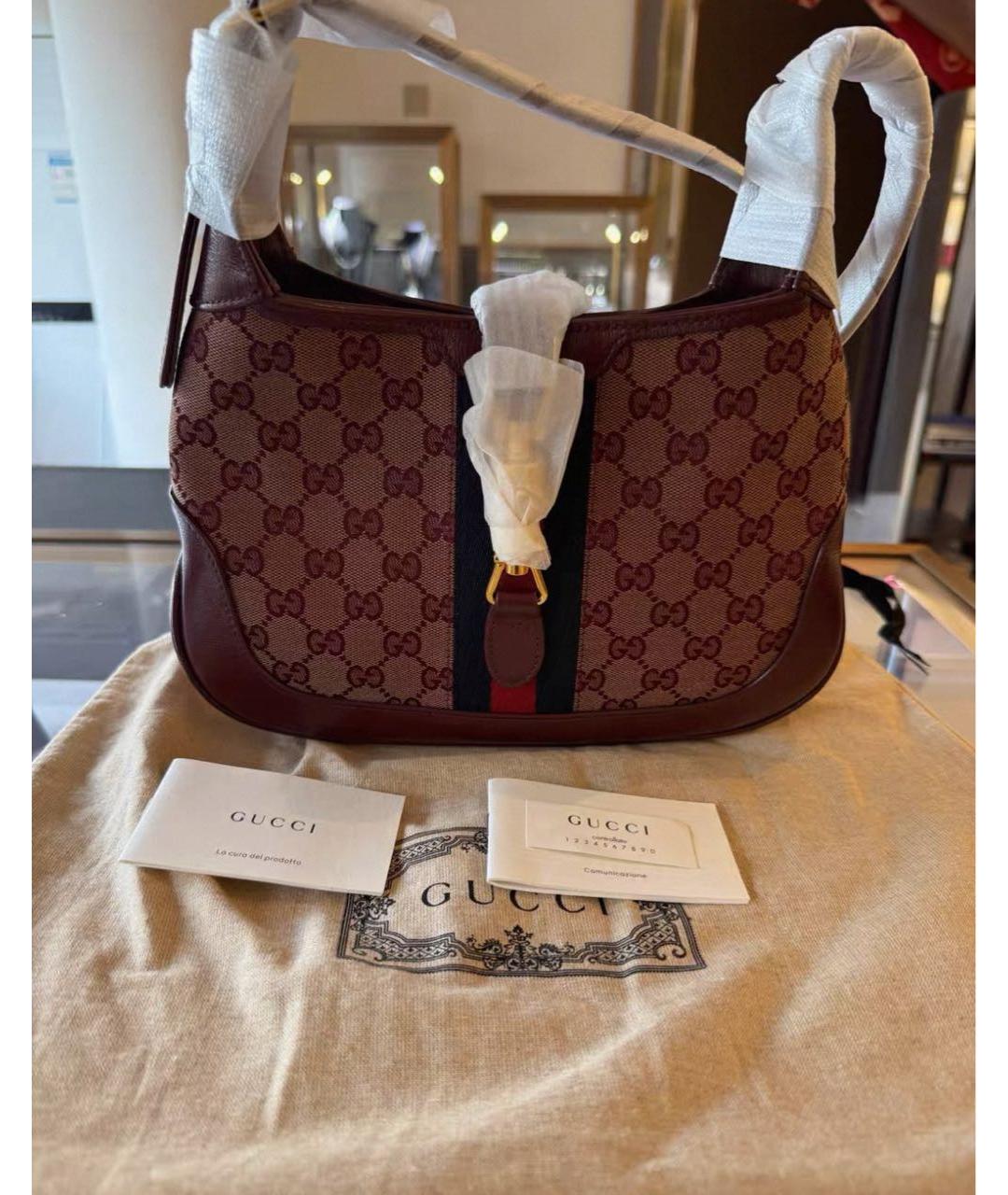 GUCCI Бордовая сумка с короткими ручками, фото 2