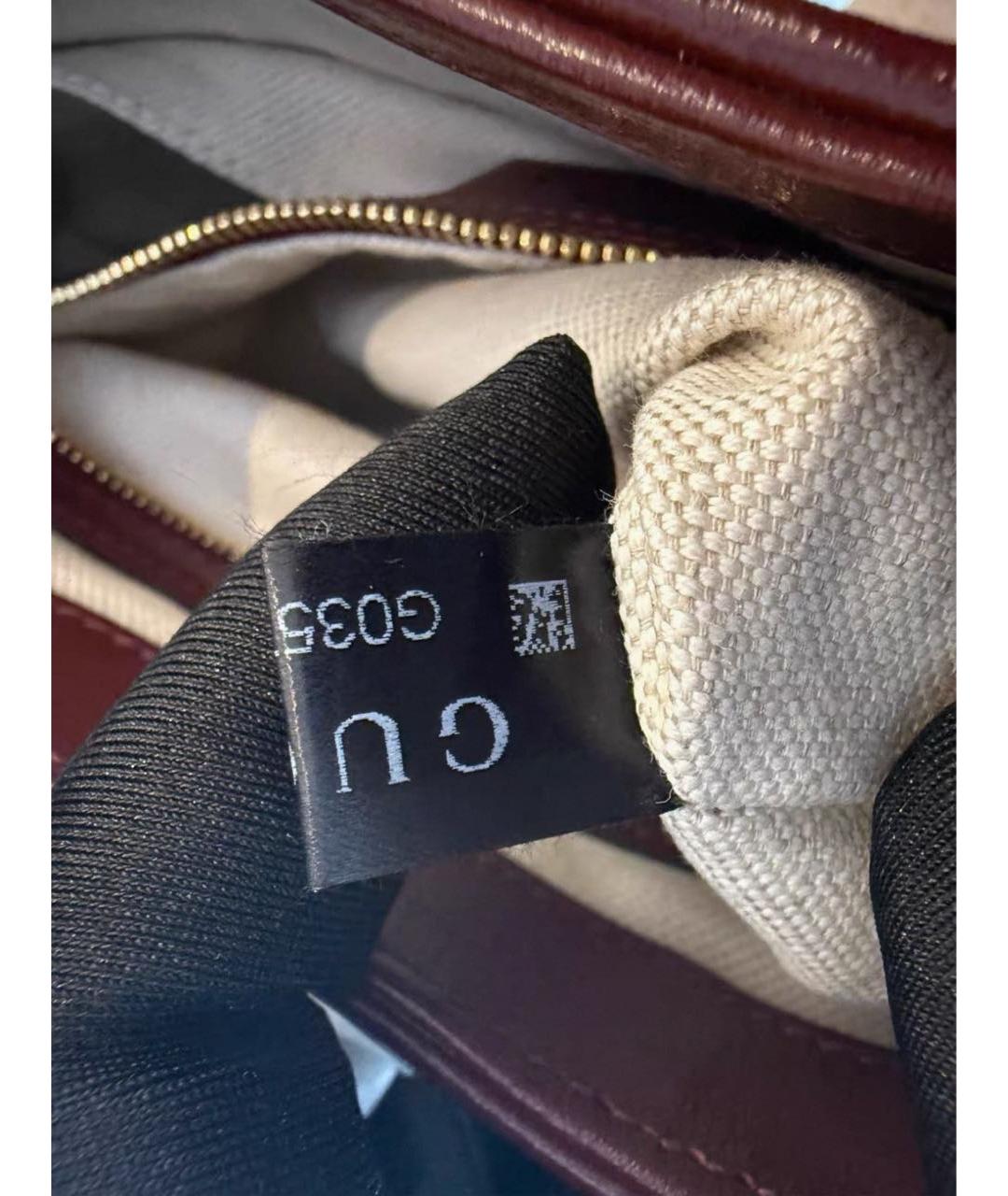 GUCCI Бордовая сумка с короткими ручками, фото 8