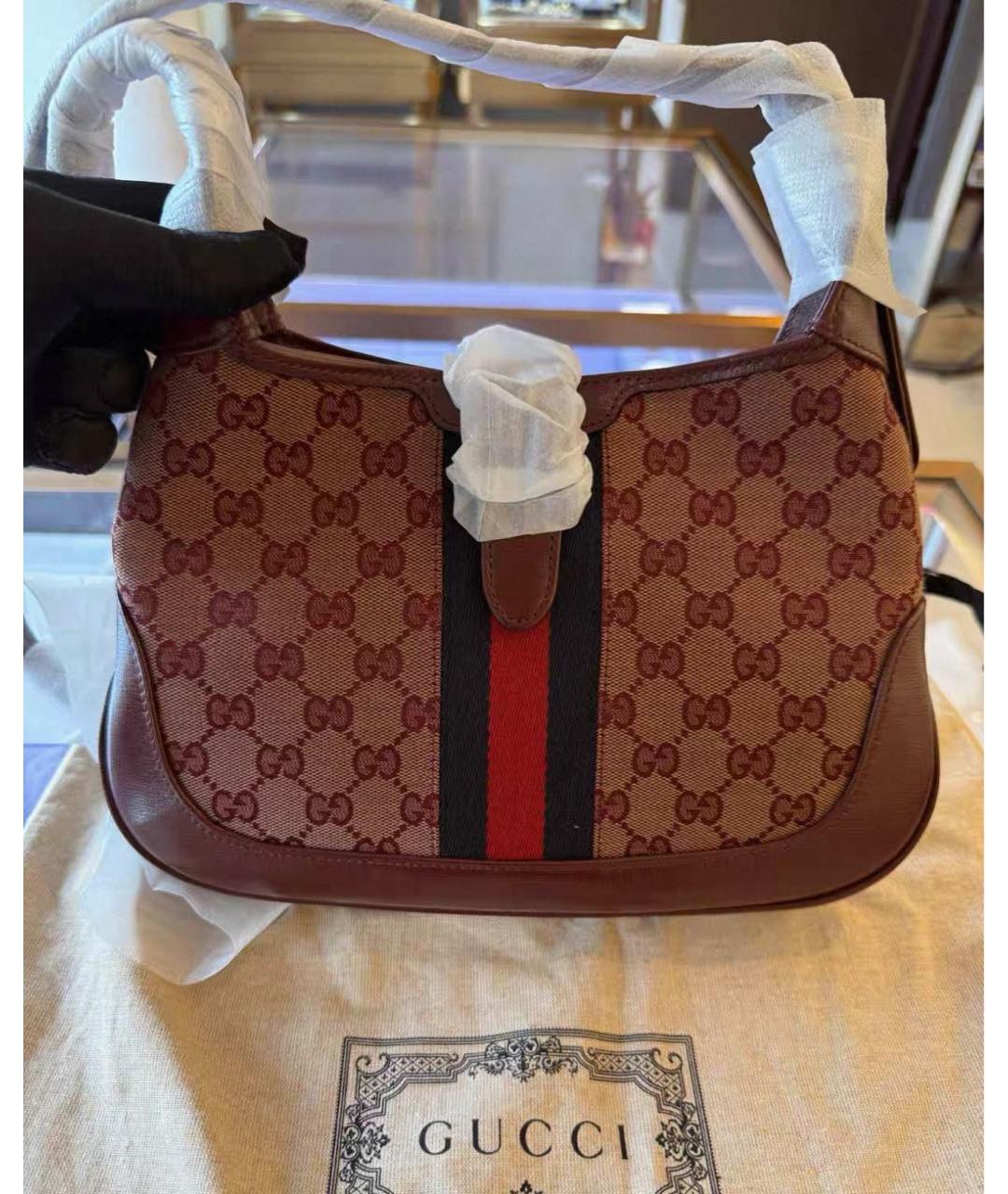 GUCCI Бордовая сумка с короткими ручками, фото 3