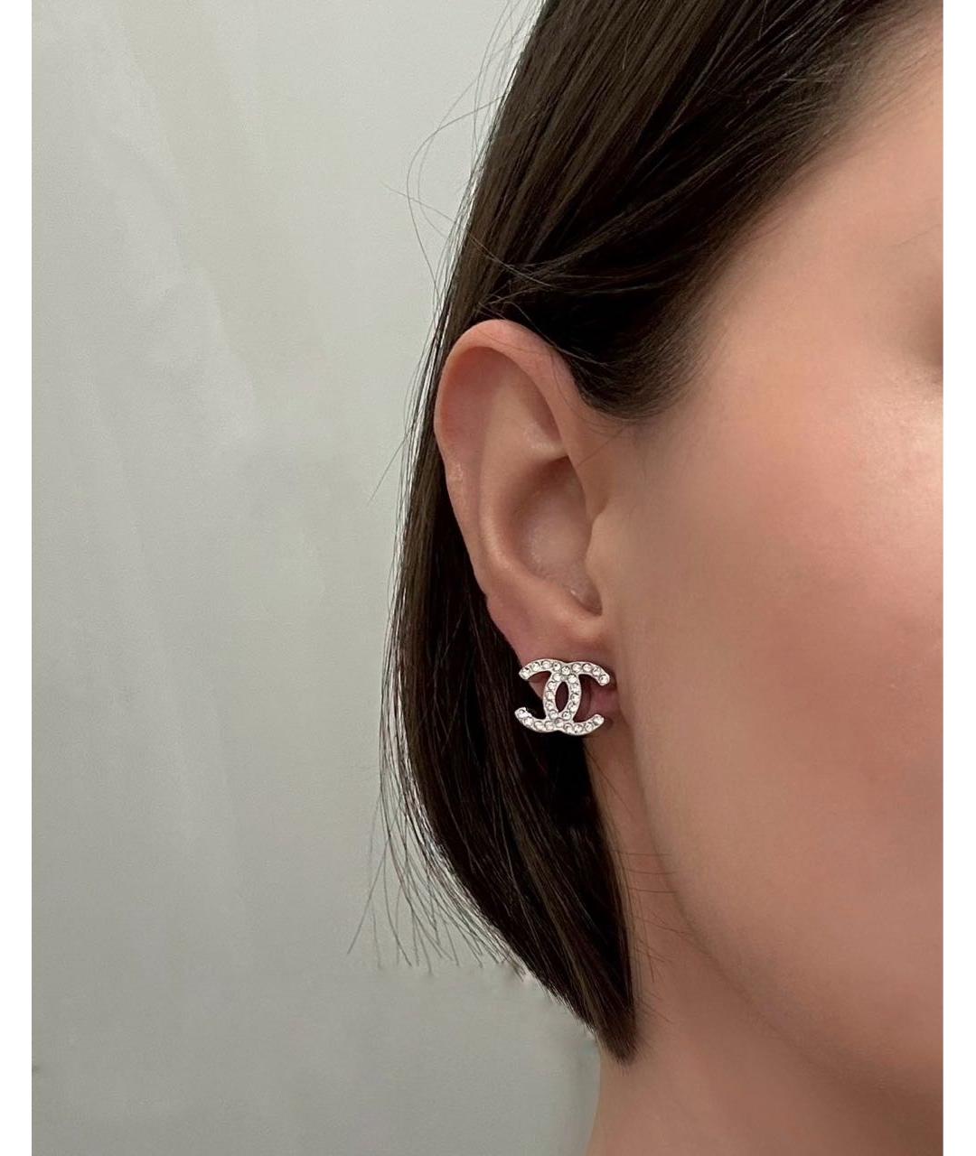 CHANEL Серебряные металлические серьги, фото 3