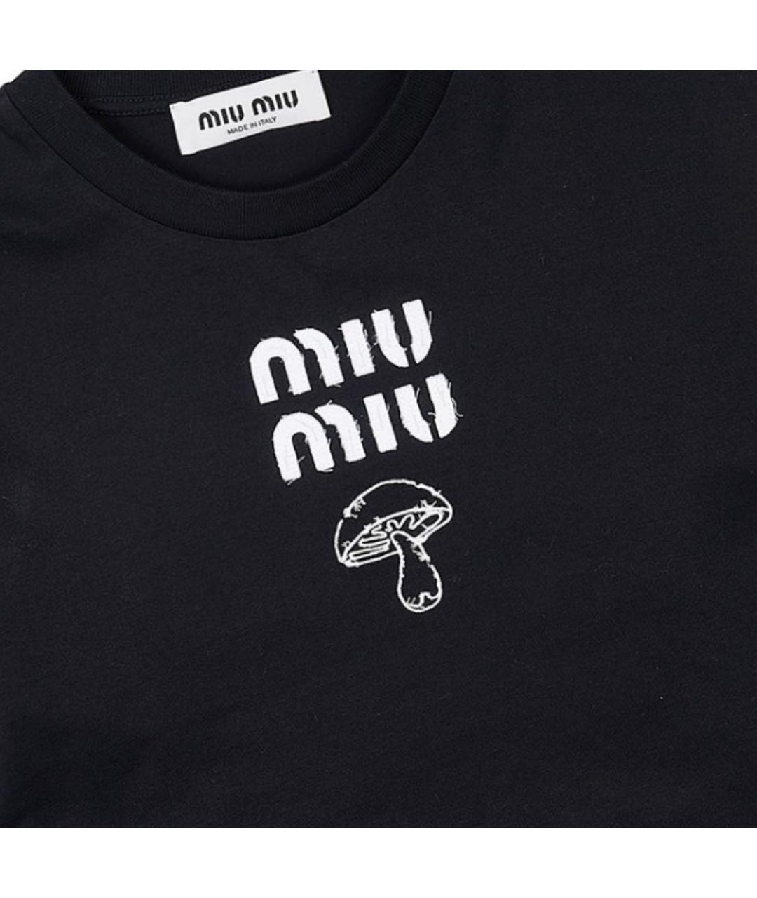 MIU MIU Черный хлопковый джемпер / свитер, фото 4