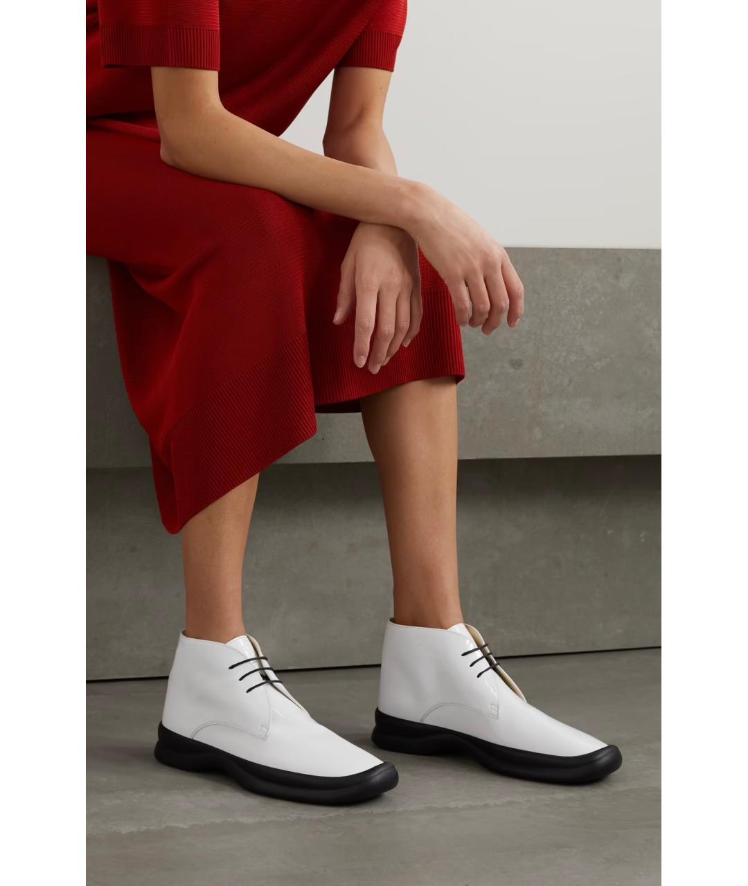 THE ROW Белые кожаные ботинки, фото 2