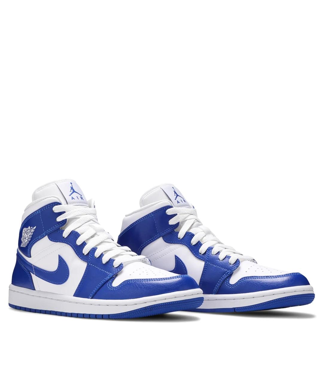 JORDAN Синие кожаные кроссовки, фото 2