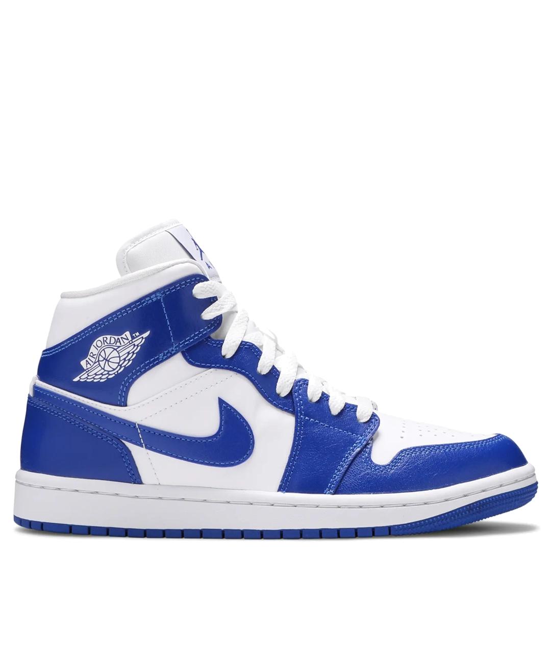 JORDAN Синие кожаные кроссовки, фото 1